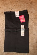 Dickies Junior Girl&#39;s Bermuda Shorts Stretch Uniform Black 29&quot; x 13&quot; Size 5 - £7.82 GBP