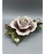 Vtg Teleflora Porcelain Rose Figurine Handpainted Floral Decor - $324.69 MXN