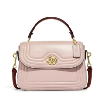 Coach Marlie Mauve Pink Cranberry Top Handle Satchel With Border Quilting Nwt - £157.90 GBP