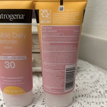 (2) Neutrogena Invisible Daily Defense Lotion Sunscreen SPF 30, 3.0 oz Exp 10-23 - $11.75