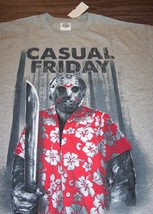 Funny Friday The 13th Jason Casual Friday T-Shirt Halloween Small New w/ Tag - £15.82 GBP