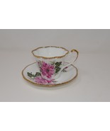 Salisbury Bone China Tea Cup &amp; Saucer - Pink Flowers - $31.99