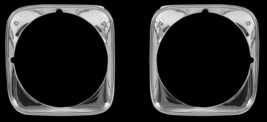 1971 71 Chevrolet El Camino Chevelle Head Light Lamp Bezels Pair - $103.45