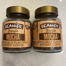 2 ct Beanies Barista Mocha Instant Coffee 1.76 oz *No Box/dates* Damage Lid B190 - $19.79