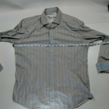 Mens Blue Robert Graham Button Down Shirt Size Large - $20.78
