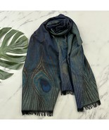 Metropolitan Museum of Art Louis C Tiffany Peacock Feather Art Scarf Woo... - $49.49