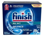 Finish All in 1 GELPACS Fresh Scent Dishwasher Detergent 20 GELPACS New - $34.20