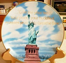 Gorham Fine China Collector Plate Statue of Liberty Freedom's First Lady M Hagel - $18.70