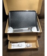 High Pressure Adjustable 13.5”x8.5” Black And Chrome Rain Fall Shower Head - $537.26 MXN