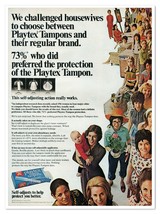 Playtex Tampons Choice of Housewives Vintage 1972 Full-Page Magazine Ad - $180.80 MXN