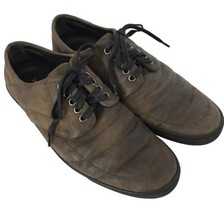 DOLCE &amp; GABBANA Mens Shoes Distressed Leather Sneakers Lace Up Brown Sz 6.5 - £36.99 GBP