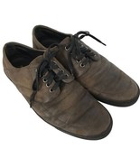 DOLCE &amp; GABBANA Mens Shoes Distressed Leather Sneakers Lace Up Brown Sz 6.5 - £37.16 GBP