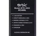 Orbic Rechargeable 3,000mAh 3.7V Li-ion Battery - Black (BTE-3003 / RC400L) - $8.70
