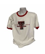 Vintage Y2K Texas Tech Red Raiders Football Mens Large Ringer T-Shirt NCAA  - £10.18 GBP