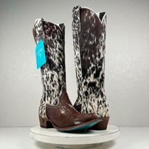 NEW Lane PLAIN JANE Hair on Hide Cowboy Boots Sz 8 Leather Cowgirl Western Wear - £193.18 GBP