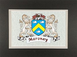 Maroney Irish Coat of Arms Print - Frameable 9&quot; x 12&quot; - £18.62 GBP