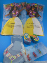 Luau party 2 hula girl table decorations, salt pepper wine markers + snack dish - £12.52 GBP