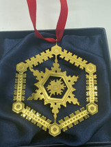 MMA Metropolitan Museum Art 3&quot; Snowflake Gold Plated Brass Christmas Ornament - £24.56 GBP