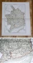 1885 Original Antique Map Of County Of Monmouth Newport England - £14.04 GBP
