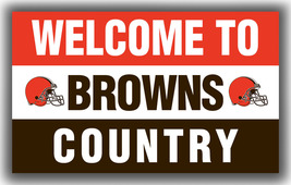 Cleveland Browns Football Welcome to Country Flag 90x150cm 3x5ft Best Banner - £12.02 GBP