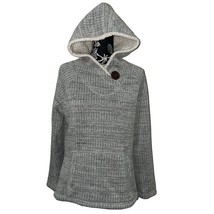 Köppen Women&#39;s Grey Esperanto Ribbon Sweater Sherpa Lined Hood - Size Large - $21.29