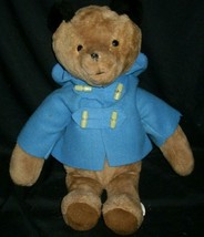17&quot; Big Vintage Eden Brown Paddington Teddy Bear Stuffed Animal Plush Toy W Coat - £33.54 GBP