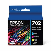 EPSON 702 DURABrite Ultra Ink Standard Capacity Black &amp; Color Cartridge Combo Pa - £43.79 GBP