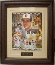 Cal Ripken, Jr. signed Baltimore Orioles Collage 16x20 Custom Framed HOF 2007 - £219.27 GBP