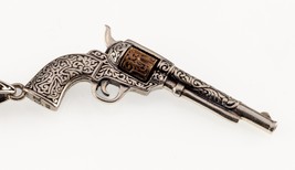 Unique Argent Sterling Pistolet Revolver Pendentif Avec 22 &quot; Argent Chaîne - $4,727.47 MXN