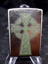 Celtic Rope Cross  Authentic Zippo Lighter Street Chrome - £22.18 GBP