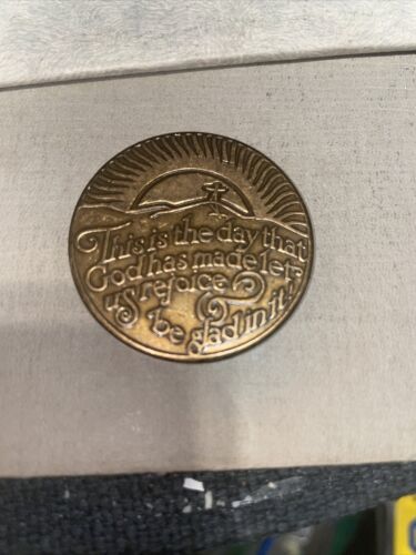 Scripture Medallion Blessing Brass w/ Patina Lord Bless &amp; Keep You 1-1/2... - $3.95