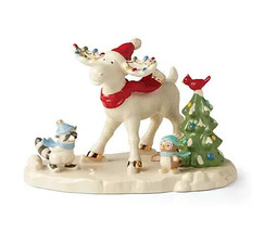 Lenox  Marcel Moose Skating Party Figurine Forest Friends Owl Christmas Tree NEW - £64.95 GBP