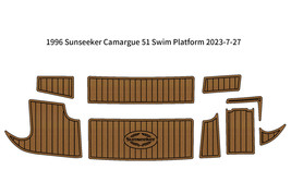 1996 Sunseeker Camargue 51 Swim Platform Boat EVA Foam Faux Teak Deck Floor Pad - £441.77 GBP