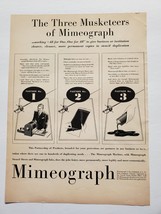 1939 Mimeograph Vintage Print Ad The Three Musketeers Of Mimeograph - $15.50