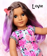 Custom 10-11 in Doll WIG Purple Ombre LOVIE Fits American Girl Gotz 18" Dolls - $29.69