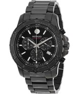 Movado 2600119 Series 800 Men&#39;s Black Dial Black Stainless Chronograph W... - £390.35 GBP