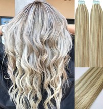 18&quot;,20&quot; 100grs,40pcs, 100% HIGHLIGHTED Human Tape In Hair Extensions #18/613 - £85.62 GBP+