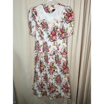 1980s Lisa II Floral Maximalist Coquette Cottage Feminine Sailor Lace Dr... - $38.00