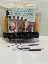 Provo Craft Knifty Knitter Loom Set 5 &amp; Hooks Needles Directions Carry P... - £7.80 GBP
