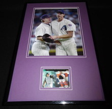 Curt Schilling Framed 3 Color Game Used Jersey Patch &amp; Photo Display DBacks - £62.29 GBP