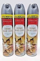 Lot 3 Caramel Sugar Cookie Odor Eliminator Air Freshener Spray 10 Oz Each - £19.89 GBP