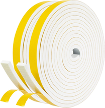 Fowong Weather Stripping Door Seal White 1/2 in X 1/4 in Adhesive Door Seal Stri - £11.77 GBP