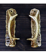 Ebros Set of 2 Western Rustic Speckled Deer Antlers Door Pull Handlebar ... - £23.09 GBP