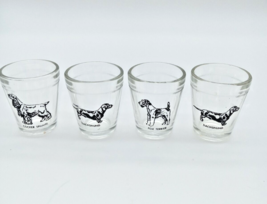 Vintage Hazel Atlas Dog Breed Shot Glasses Dachshund Cocker Spaniel Fox Terrier  - £12.43 GBP