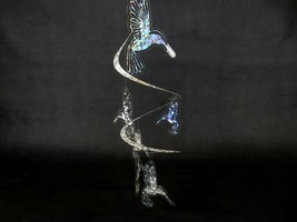 Spiral Hummingbirds Mobile, Shimmering, Colorful Wind Spinner Decoration... - £4.55 GBP