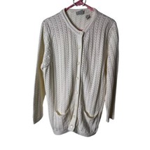 Classic Elements Vintage Women Button Front Cardigan Sweater Large Chevr... - $13.29