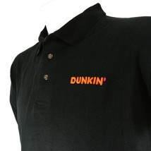 Dunkin&#39; Donuts Coffee Employee Uniform Polo Shirt Black Size M Medium New - £20.37 GBP