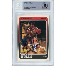 John Paxson Chicago Bulls Auto 1988 Fleer Basketball Signed On-Card Beckett Slab - £76.72 GBP
