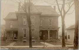 RPPC Utica Licking Ohio N Main St Victorian Home Sperry House 1911 Postcard V4 - £29.86 GBP