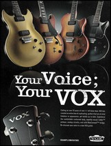 Vox Guitars 2011 models original advertisement 8 x 11 guitar ad print - $4.50